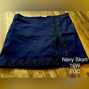 Navy Skort